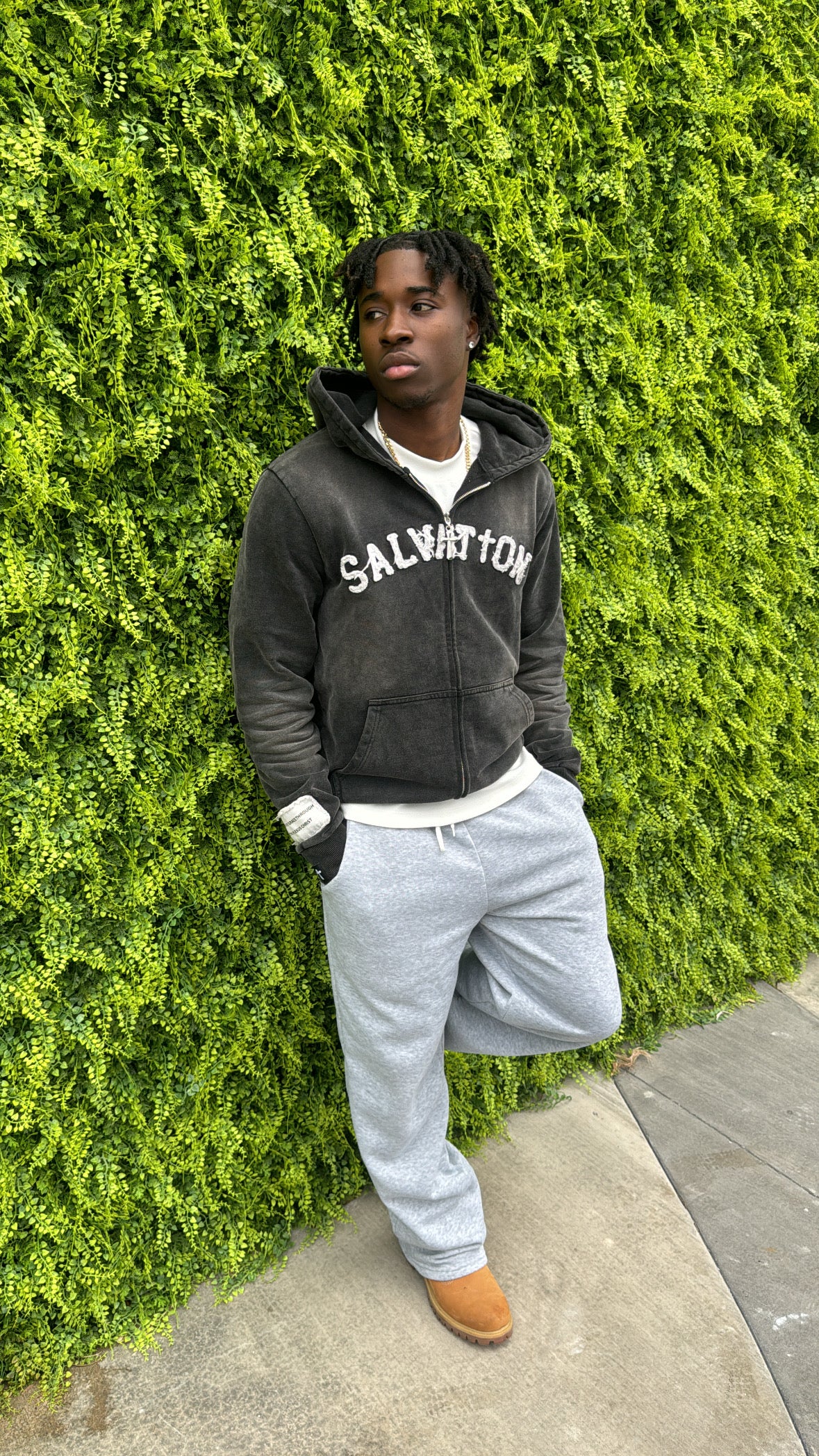GREY "SALVATION" HOODIE